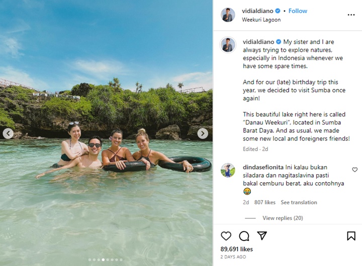 Sheila Dara Dikasihani Usai Vidi Aldiano Pajang Foto Cewek-cewek Pakai Bikini