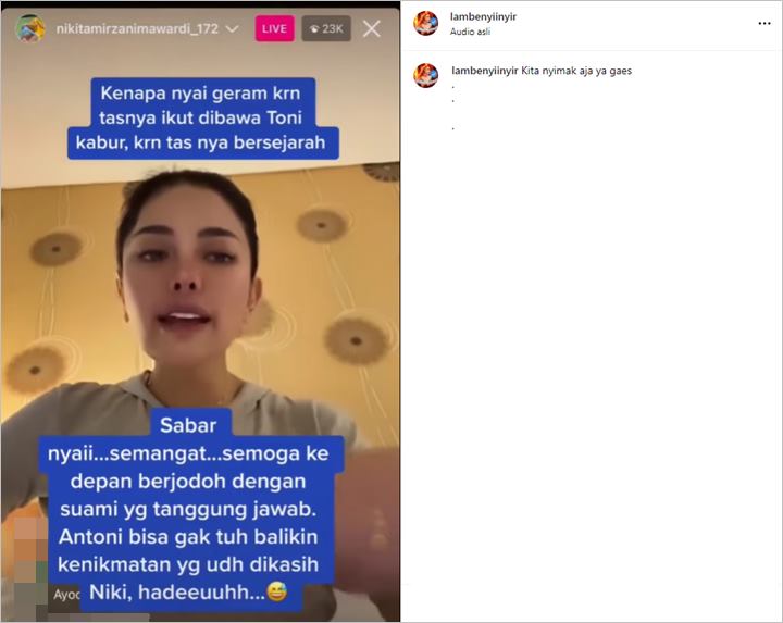 Ngamuk Tasnya yang Bersejarah Dibawa Antonio Dedola, Nikita Mirzani: Kenapa Gak yang Lain?