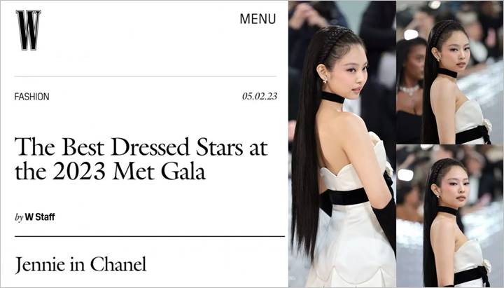 Outfit Jennie BLACKPINK di Met Gala Dikritik, Malah Dipilih Jadi Best Dressed Star