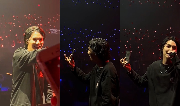 No iPhone, Suga BTS Ketawa Lihat ARMY Pakai Tempelan Samsung di Konser