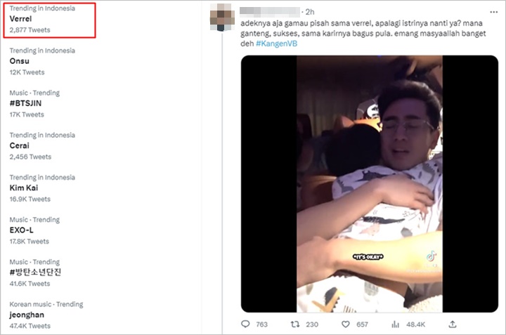 Mendadak Trending, Verrell Bramasta Dicurigai Bayar Buzzer Usai Video Bareng Adik Sambung Viral