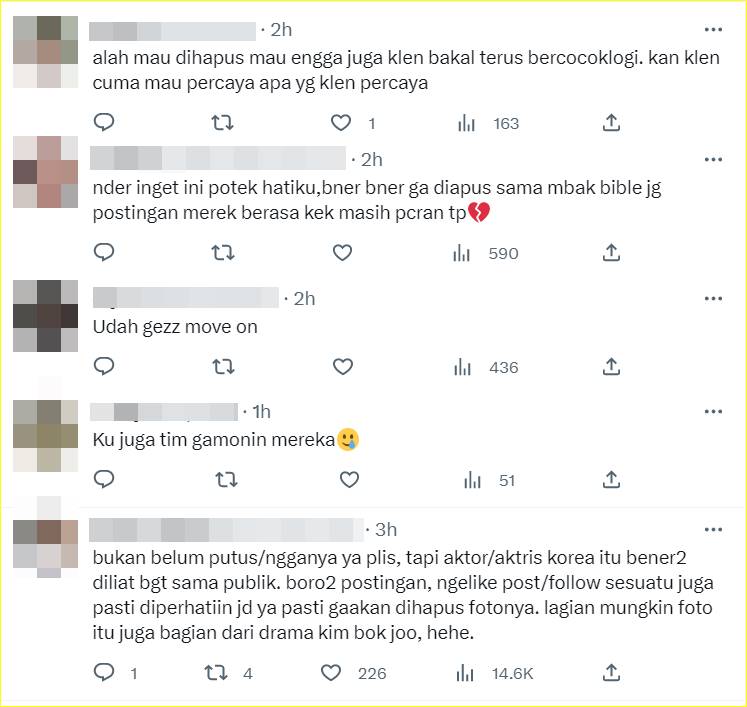 Komentar terkait Nam Joo Hyuk dan Lee Sung Kyung tidak menghapus foto berdua