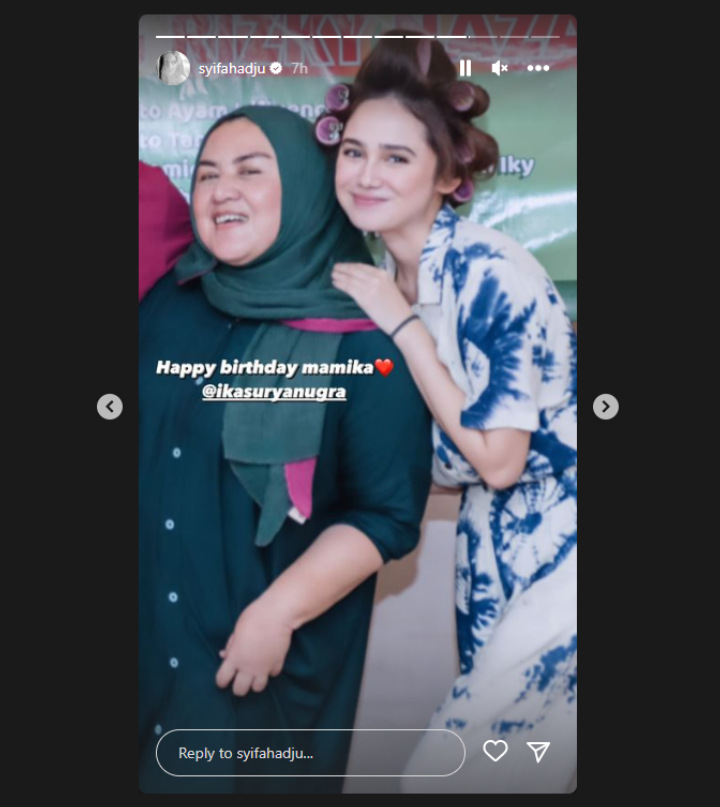Calon Mantu Idaman, Syifa Hadju Tak Lupa Ultah Ibunda Rizky Nazar Meski Sibuk Rilis Series Baru