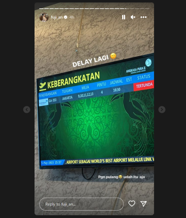 Fuji An Sudah Kangen Rumah, Jadwal Pesawat Delay Bikin Nangis