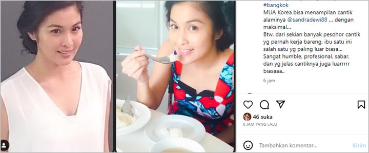 Didandani MUA Korea, Sandra Dewi dengan Make Up Natural di Foto Lawas Curi Perhatian