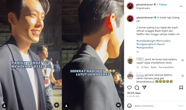 Ghea Indrawari Lemes Saat Kim Woo Bin Datang Mendekat