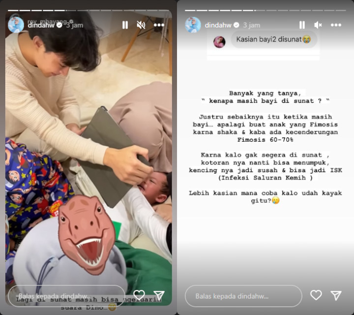 Dinda Hauw Buka Suara Usai Anaknya Dikasihani Sudah Disunat Saat Masih Bayi