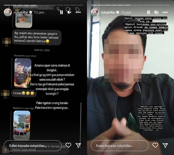 Rizky Billar Ngamuk Usai Disebut Jadi Benalu Lesti Kejora