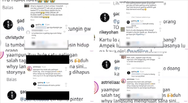 Gading Marten Ngegas Usai Dituduh Jadi Dalang Dibalik Hilangnya IG Antonio Dedola