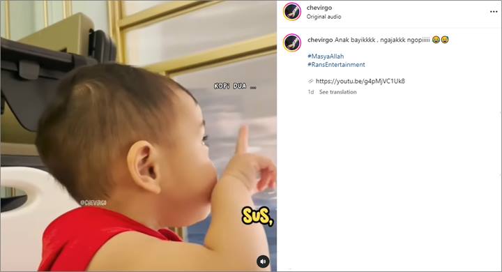 Rayyanza Pesan Kopi dan Mi ke Sus Rini Bak Anak Tongkrongan, Super Gemas