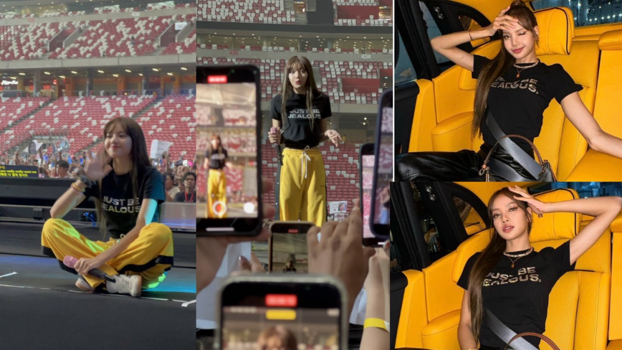 Dianggap Sindir Para Haters, Lisa Pakai Kaos Tulisan \'Just Be Jealous\' di Konser