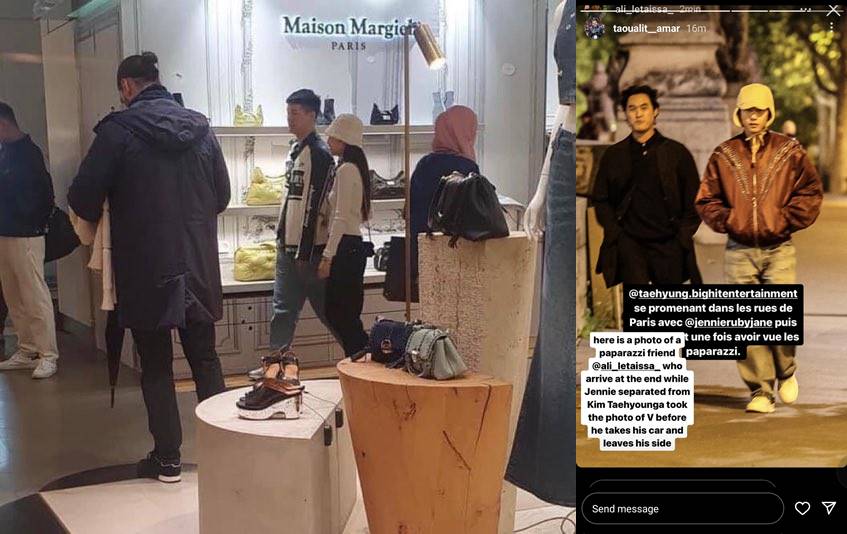 V BTS, Jennie BLACKPINK, dan 2 manajer memakai pakaian sama