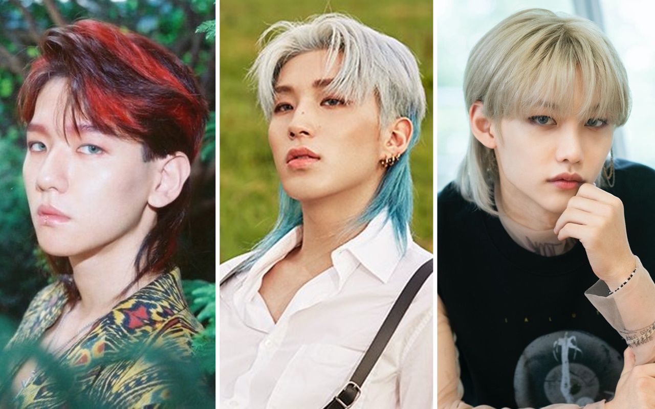 Baekhyun EXO dan 7 Idol Cowok Ini Catchy Potong Mullet dengan Beragam Warna