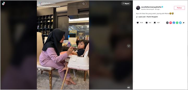 Aksi Kocak Aurel Hermansyah Saat Ameena GTM Malah Bikin Relate