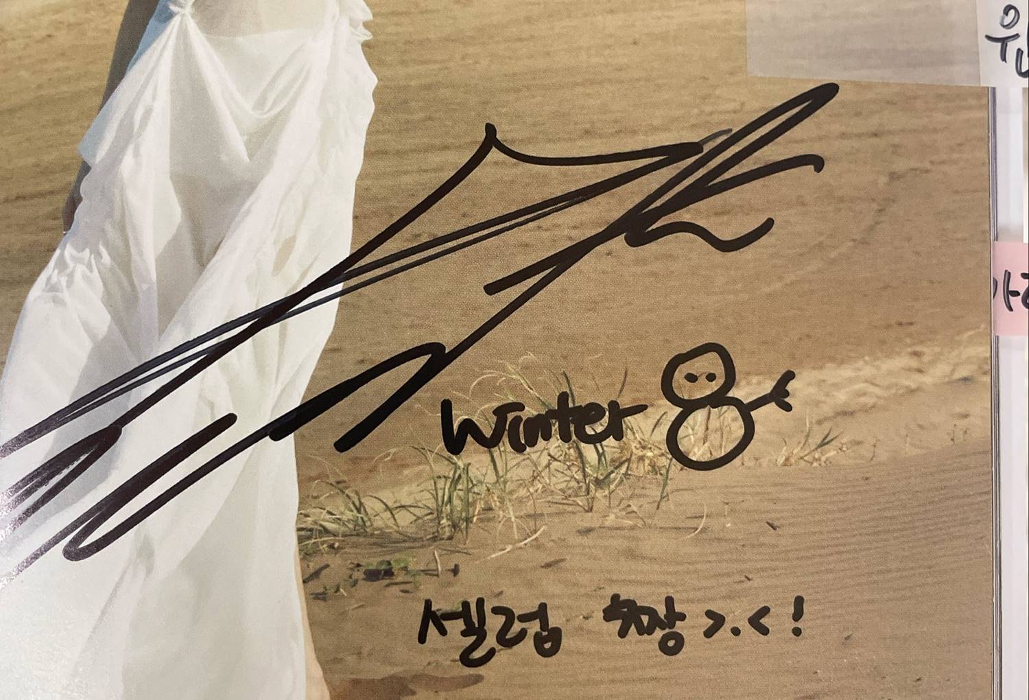 penggemar ngobrol dengan Winter aespa di fansign