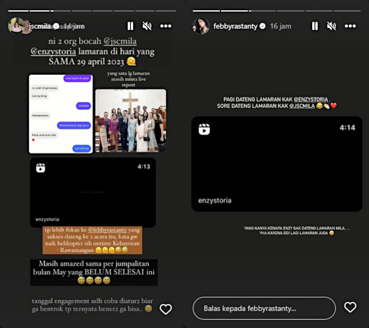 Jessica Mila dan Enzy Storia Lamaran di Hari yang Sama, Kehadiran Febby Rastanty Disorot Jessica Mila dan Enzy Storia Lamaran di Hari yang Sama, Kehadiran Febby Rastanty Disorot Jessica Mila dan Enzy Storia Lamaran di Hari yang Sama, Kehadiran Febby Rastanty Disorot