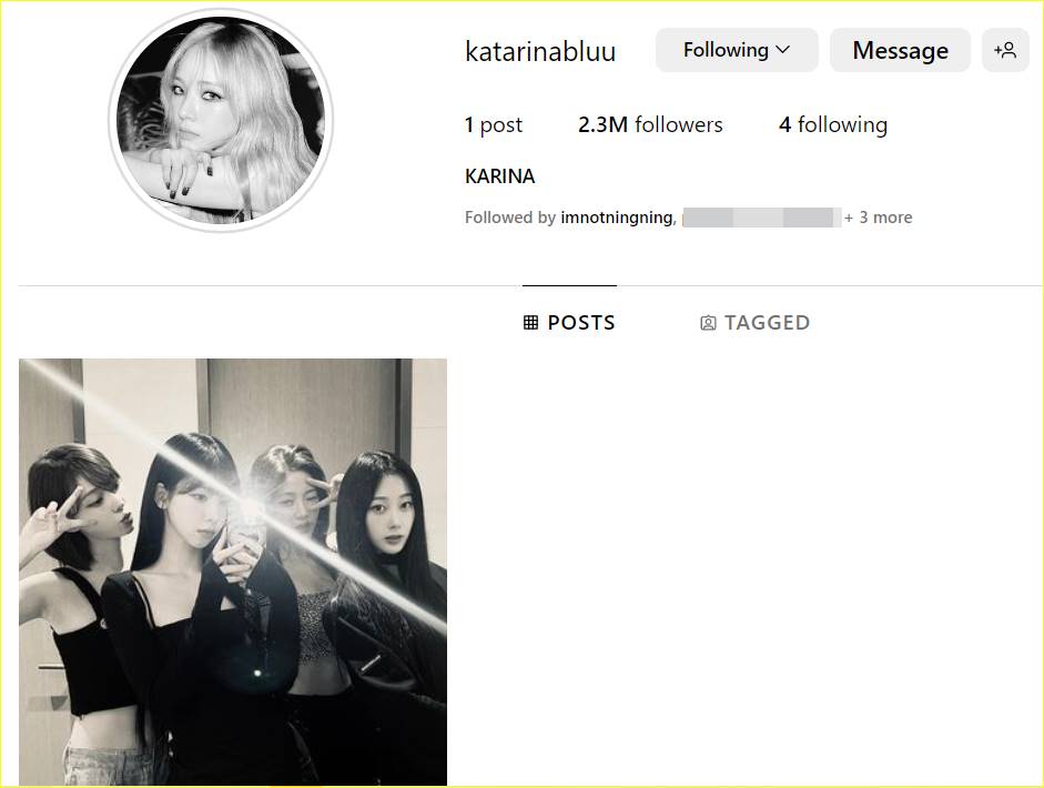 username akhir Karina aespa