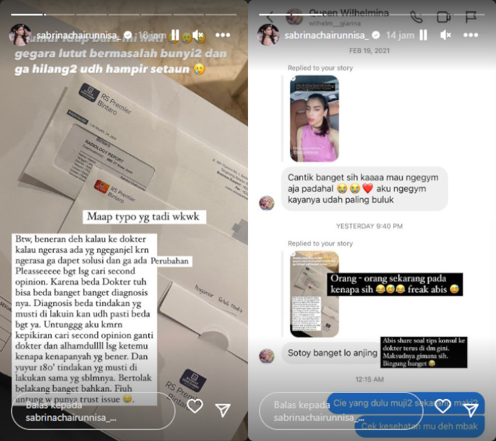 Dimaki Gegara Bagikan Tips Konsul ke Dokter, Sabrina Chairunnisa: Freak Abis