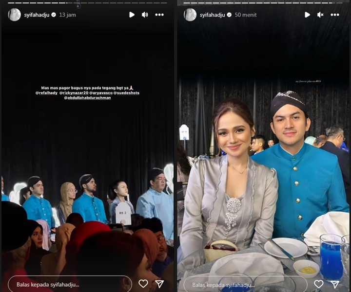 Syifa Hadju dan Rizky Nazar Kondangan Bareng, Momen Dengar Lagu \'Teman Hidup\' Bikin Baper