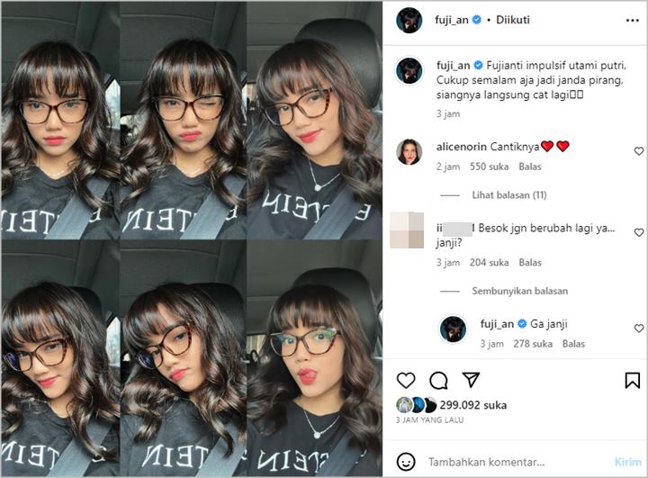 Fuji An Sat Set Ubah Warna Rambut Lagi Usai Kena Ledek Tuai Respons Kekhawatiran