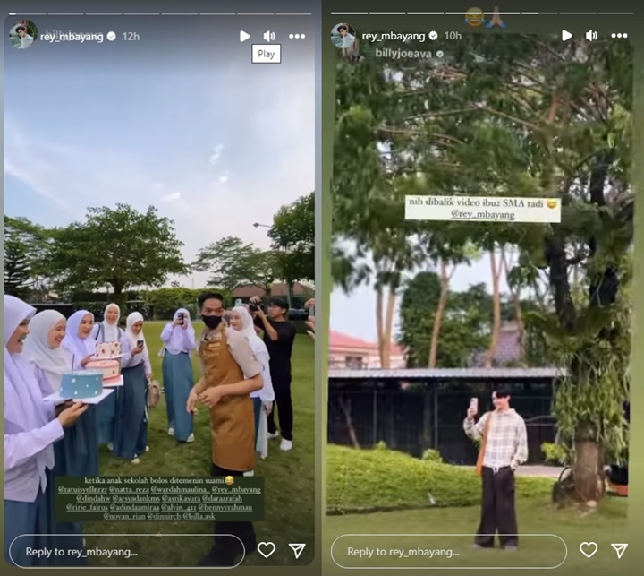 Dinda Hauw Heboh Cosplay Jadi Anak SMA, Rey Mbayang Sabar Jadi Seksi Dokumentasi