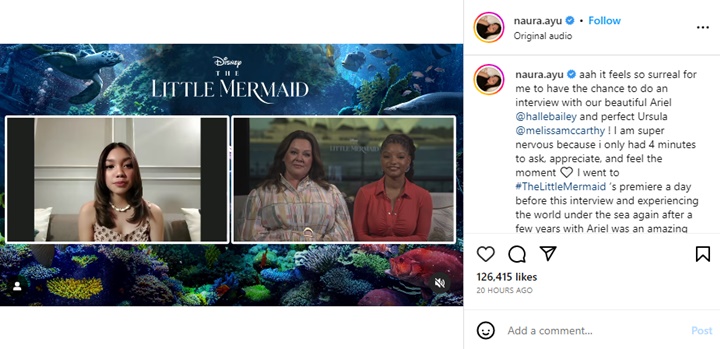 Wawancarai Cast \'The Little Mermaid\', Naura Ngaku Terus Nangis Sepanjang Nonton Film