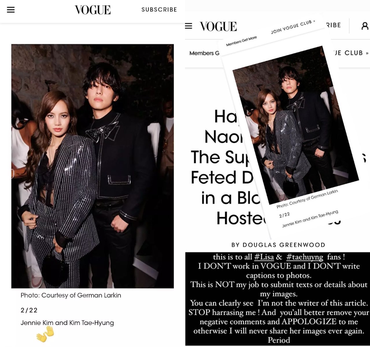 Vogue Salah Tulis Nama Lisa Sebagai Jennie, Fotografer Terkenal Amuk Balik Fans Yang Serang Dirinya