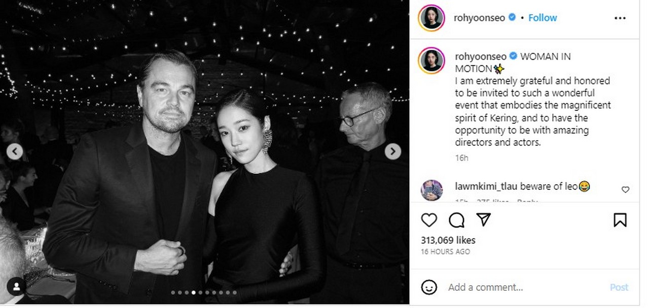 Bikin Iri, Roh Yoon Seo Pamer Foto Bareng Leonardo DiCaprio Hingga Michelle Yeoh di Cannes