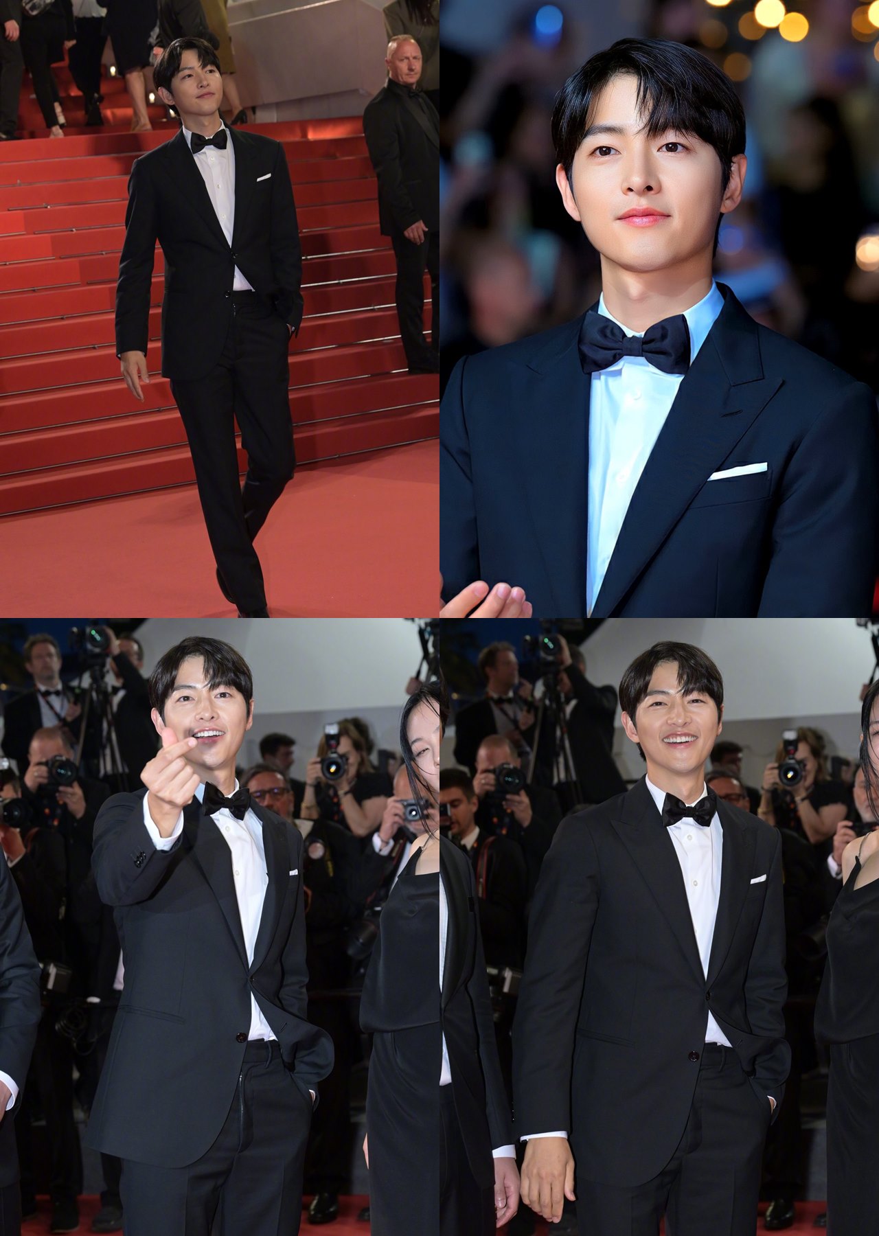 Tak Jadi Gandeng Sang Istri, Song Joong Ki Tampil Gagah Dengan Jas Hitam di Festival Cannes