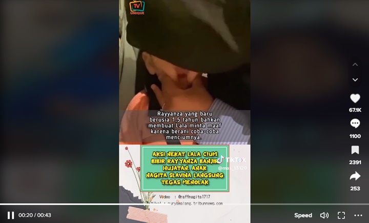 Pengasuh Rafathar Dikritik Usai Diduga Hendak Cium Bibir, Reaksi Rayyanza Sat Set Nolak