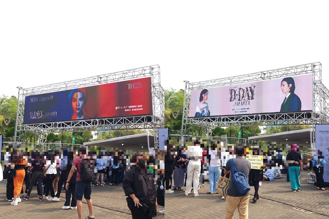 LED konser Suga BTS bak rusak jika difoto dengan hp non-Samsung
