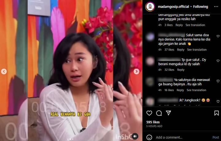 Denise Chariesta Soal Karma ke Anak