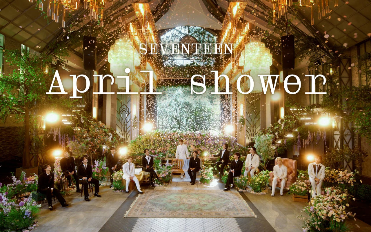 Ultah ke-8, SEVENTEEN Pakai Aula Pernikahan Untuk Syuting Video Live  'April Shower'