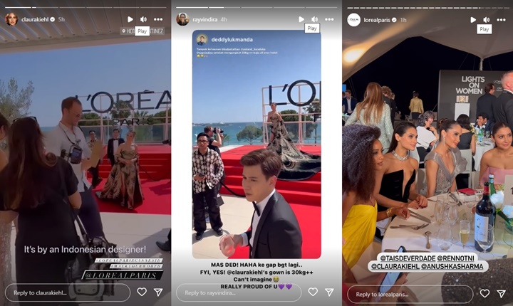 Cinta Laura Pakai Gaun Seberat 30 Kilo di Red Carpet Festival Film Cannes Bikin Takjub