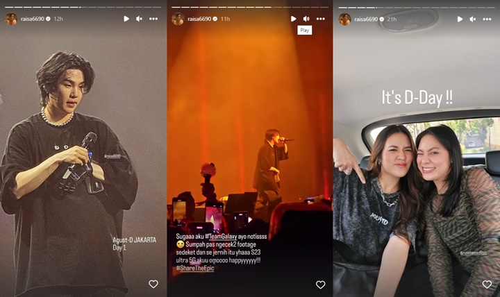 Suga BTS Batuk-batuk di Konser Day 1, Raisa Malah Meleyot Disenyumi Sang Idol