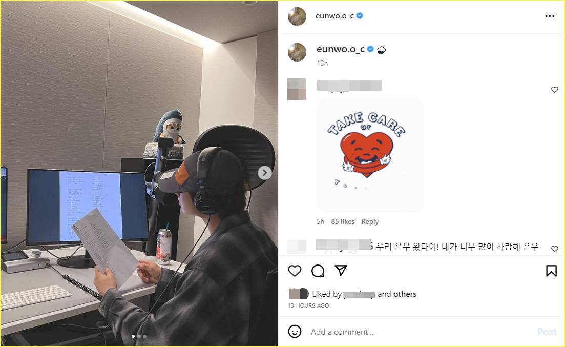 unggahan perdana Cha Eun Woo ASTRO di Instagram usai Moonbin tiada