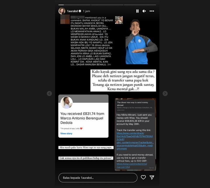 Putri Nikita Mirzani Pamer Transferan dari Antonio Dedola Bikin Haters Kicep, Loly: Jangan Panik