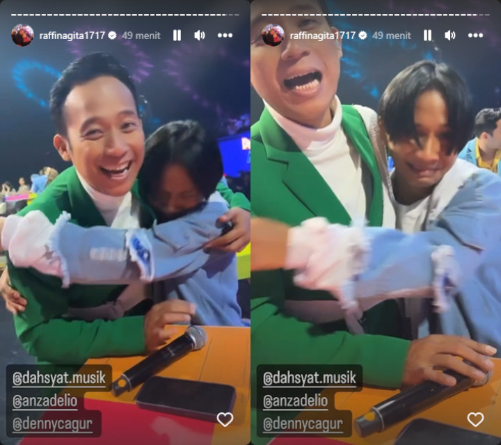 Sempat Disindir, Fajar Sadboy Peluk Denny Cagur di Dahsyatnya Awards 2023