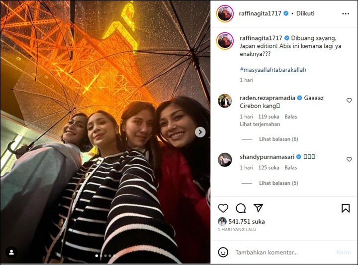 Nagita Slavina Mejeng Bareng Adik dan Ipar, Dipuji Bak BLACKPINK Andara