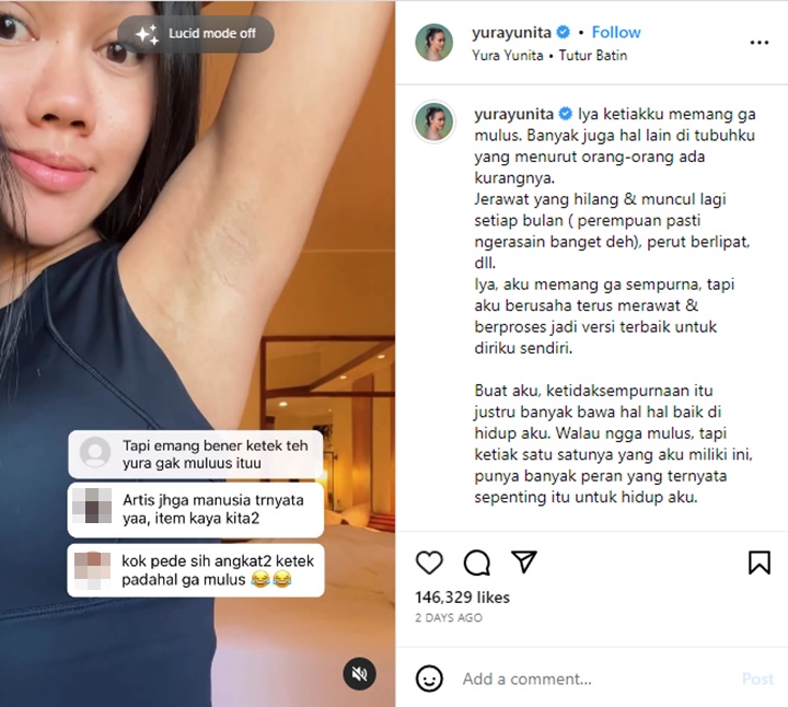 Pevita Pearce Puji Selangit Yura Yunita yang Pede Pamer Ketiak Tak Mulus