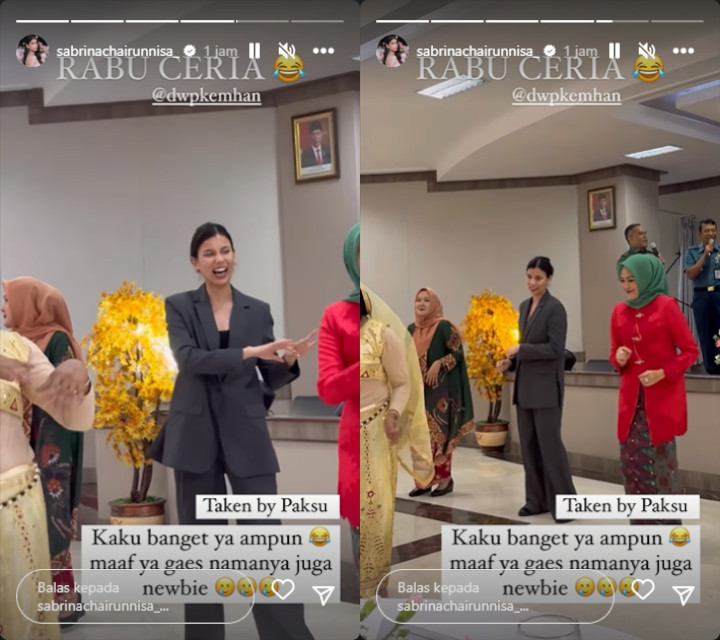 Direkam Deddy Corbuzier, Sabrina Chairunnisa Ngakak Sendiri Lihat Joget Kakunya