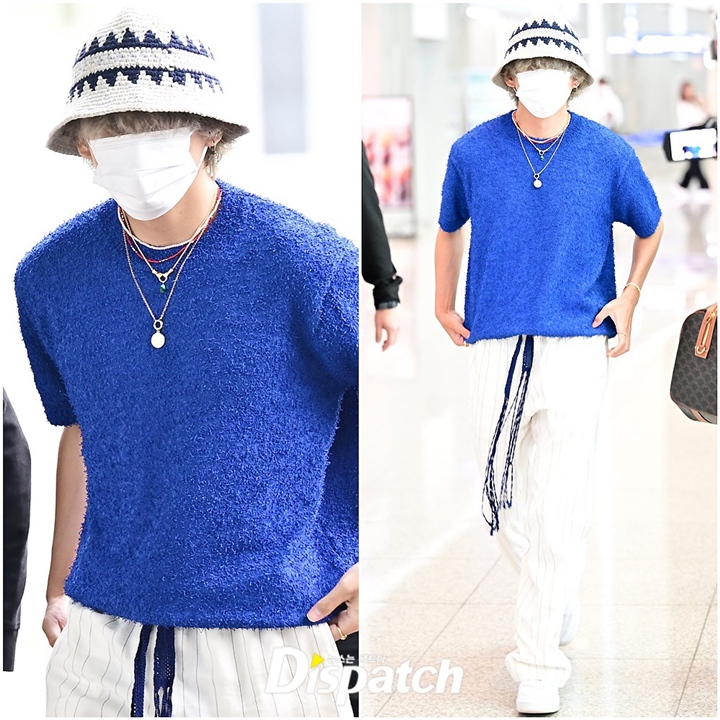 Rambut Blonde, Style Tertutup V BTS di Bandara Digodain Dispatch