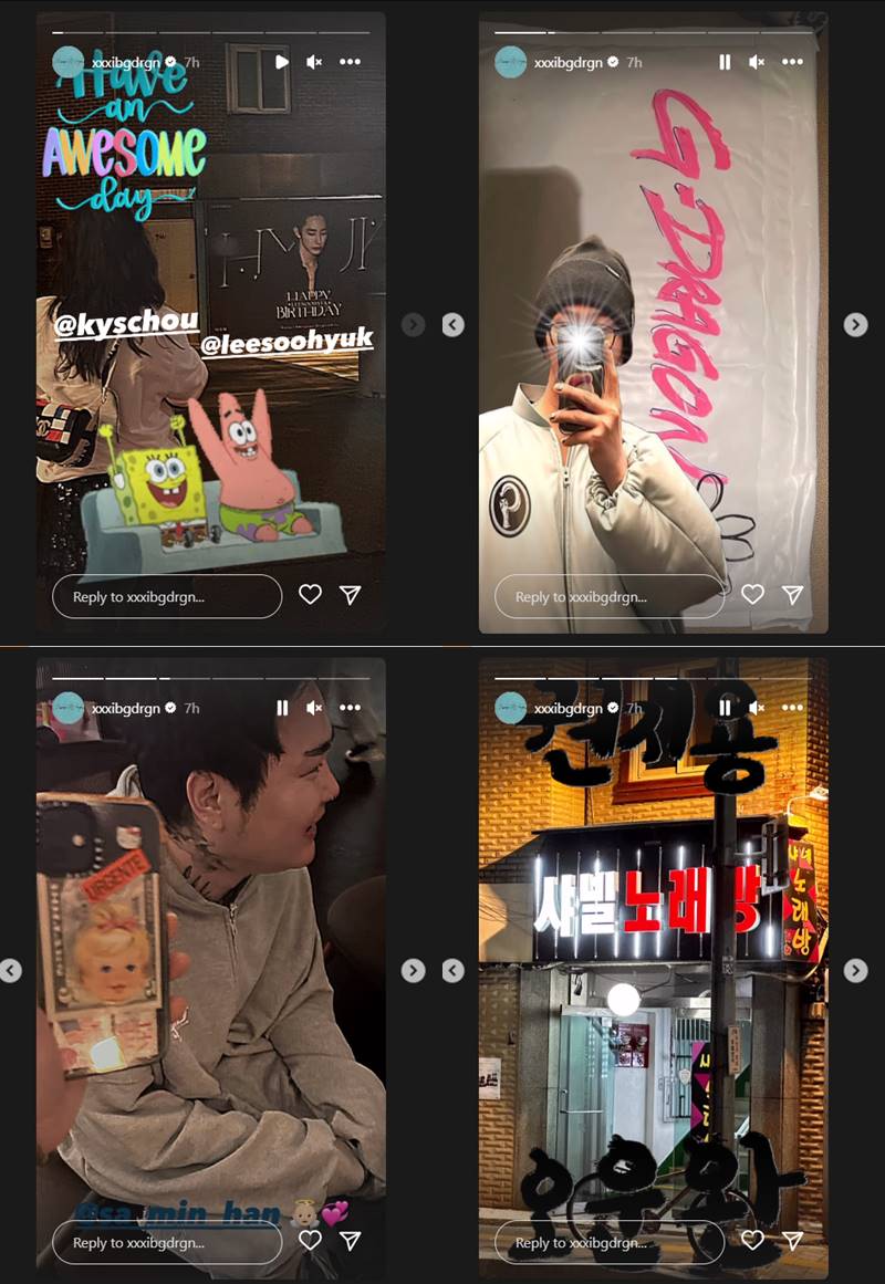 G-Dragon BIGBANG post keseruan nongkrong bareng teman