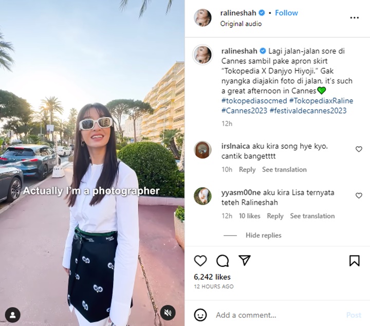 Raline Shah Dibuntuti Fotografer Lokal Saat di Cannes, Netter Salah Kira Song Hye Kyo