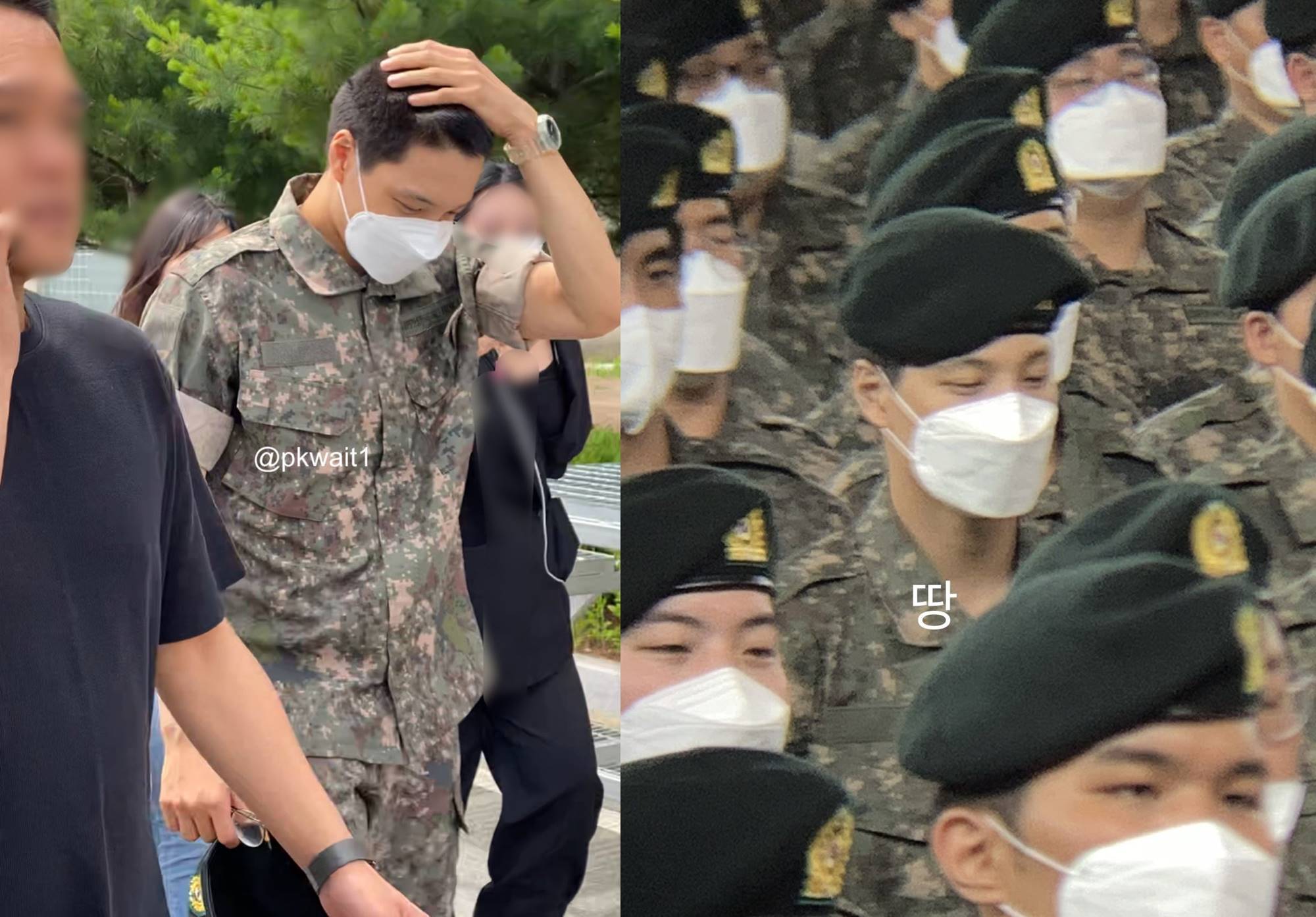 Kai EXO di upacara menyelesaikan pelatihan dasar militer