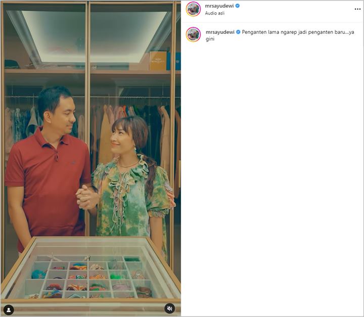 Ayu Dewi Bergaya Ala-ala Pengantin Baru Bersama Regi Datau, Endingnya Plot Twist