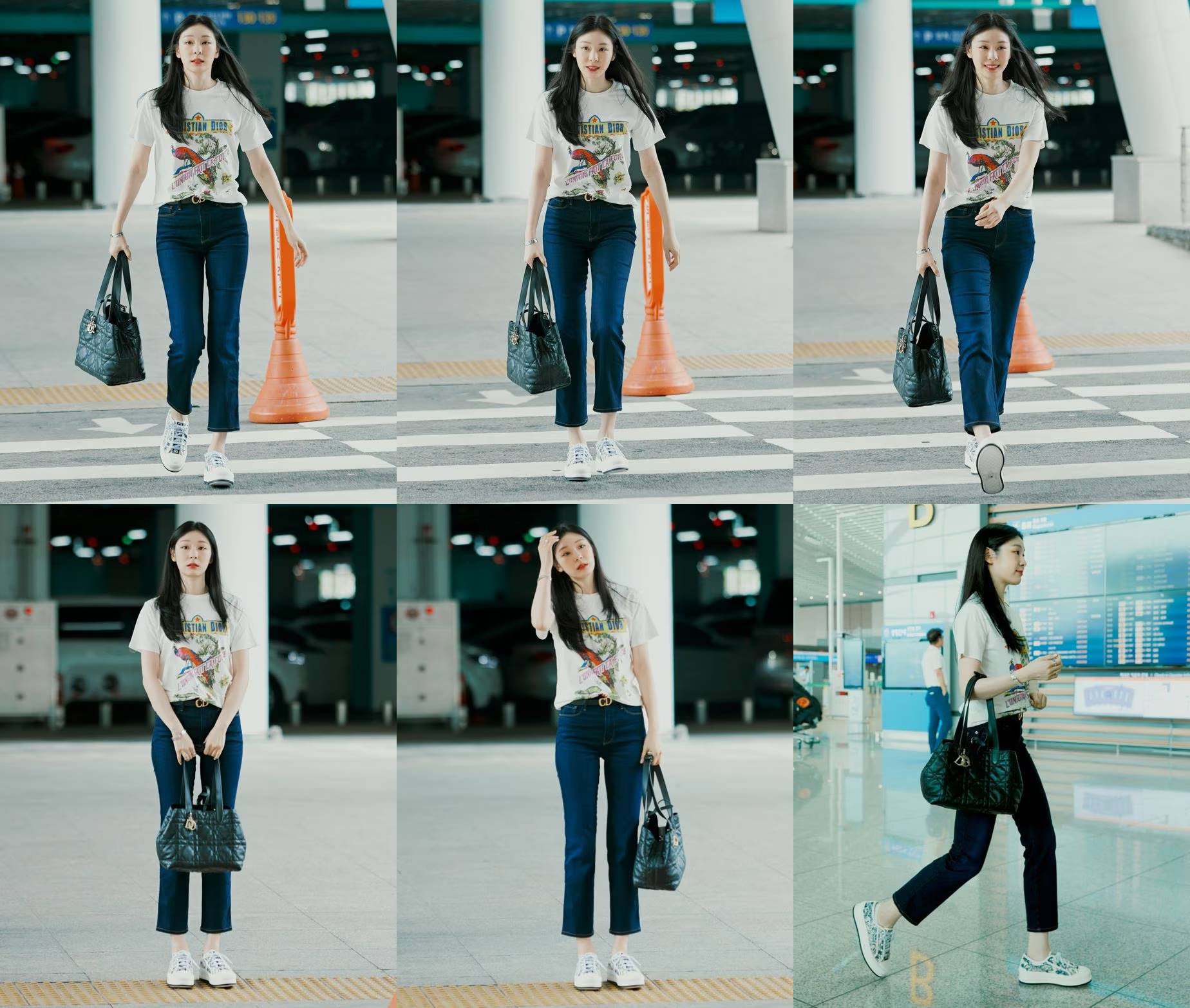 momen Kim Yuna di bandara