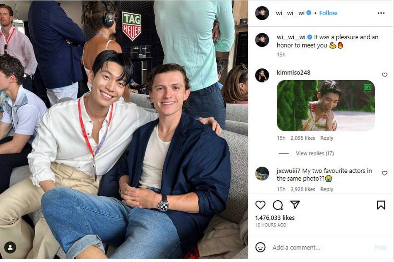 Wi Ha Joon Sumringah Unggah Foto Bareng Tom Hollad, Interaksi Manis Bikin Gemes