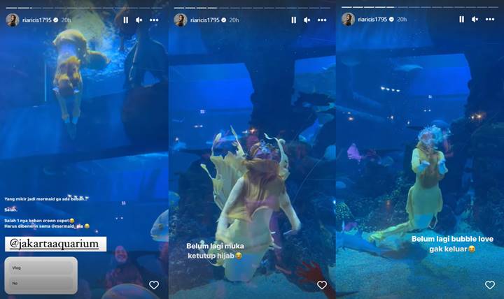 Penampilan Ria Ricis Jadi Mermaid Tuai Pujian, Sempat Alami Masalah di Dalam Air