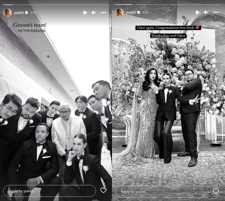 Cewek Satu-satunya, Yuki Kato Dandan Macho Saat Jadi Groomsmen di Nikahan Teman